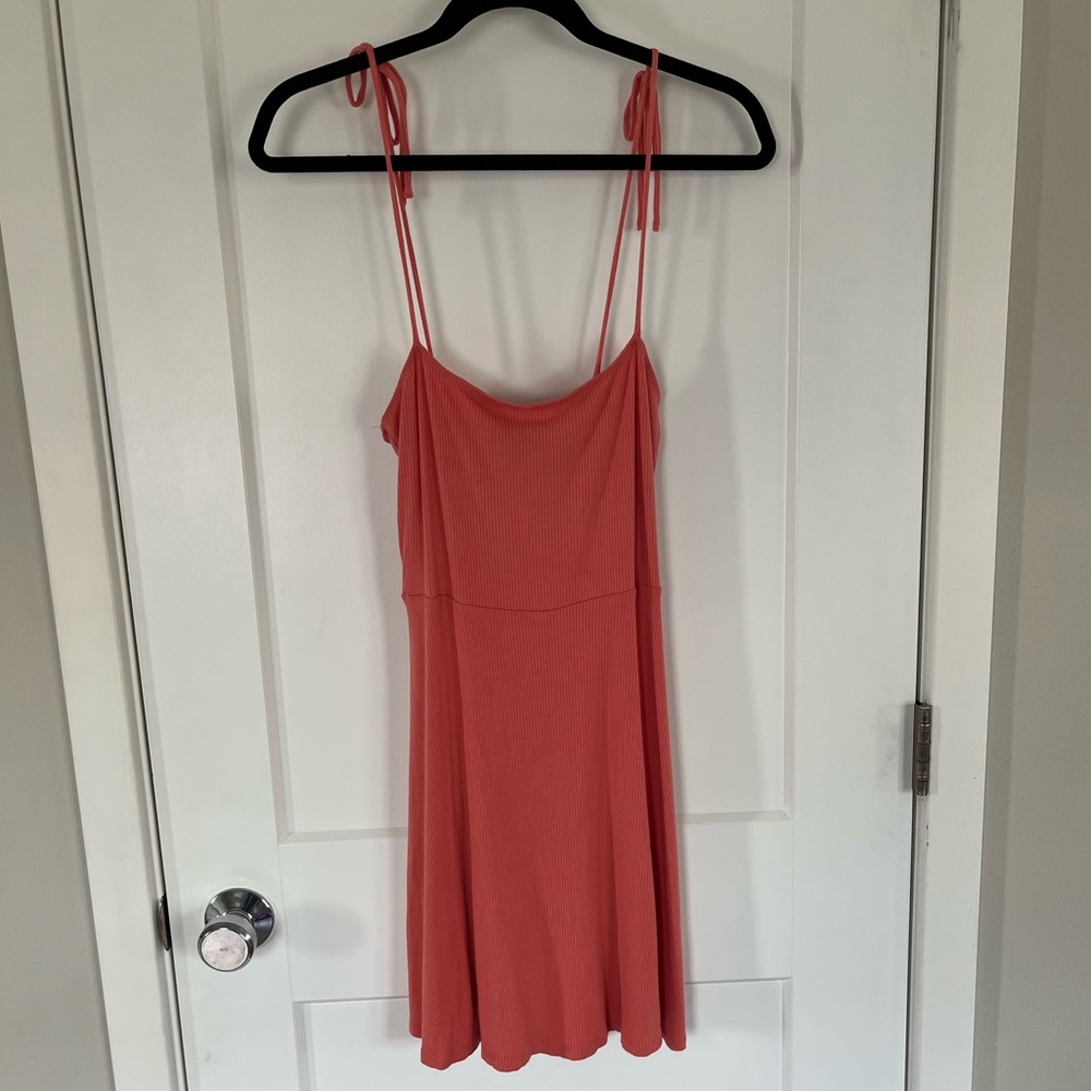 Forever 21 Ribbed Shoulder Tie Mini Dress